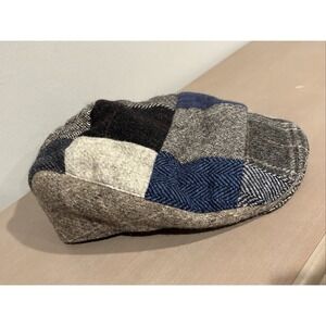 Hanna Hat Vintage Ireland Tweed Patch Flat Cap Wool M